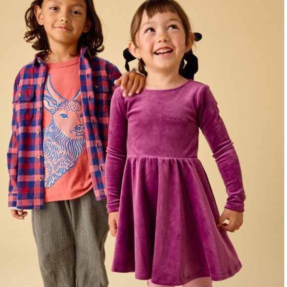 Tea Collection Girls’ Velour Ballet Dress - Picture 3 of 4